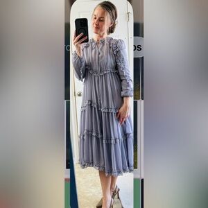 Dainty Jewells Elegant Lavender Ruffle Dress